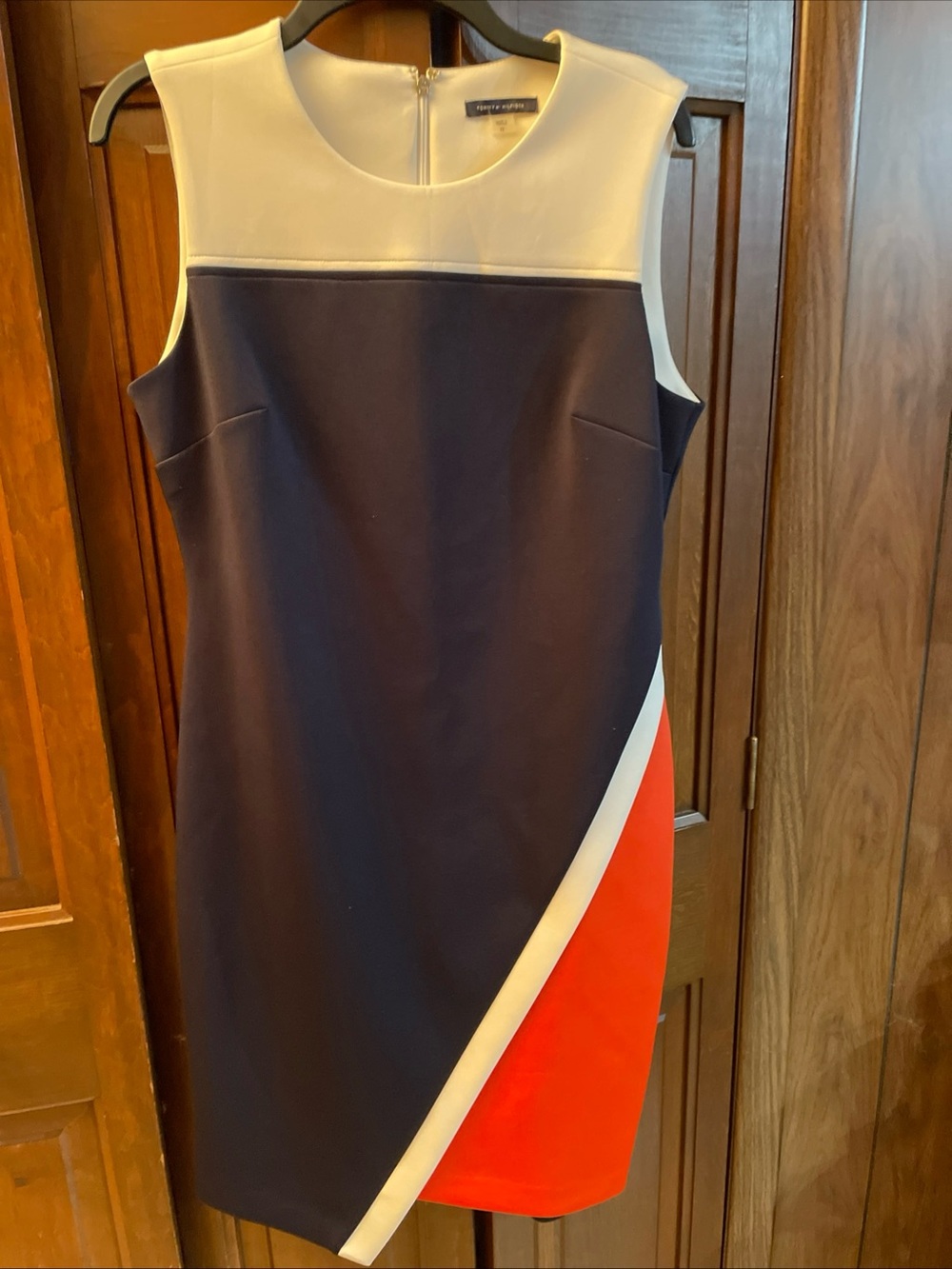 Tommy Hilfiger blue coral and White zip back dress size 12 NWT